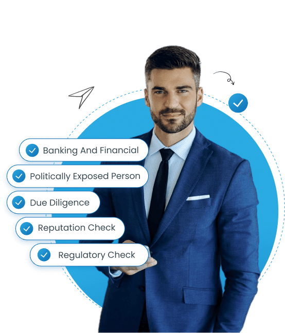 Professional presenting banking compliance and fraud prevention checks