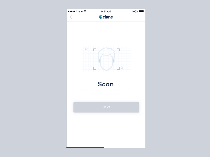 AI face verification scan